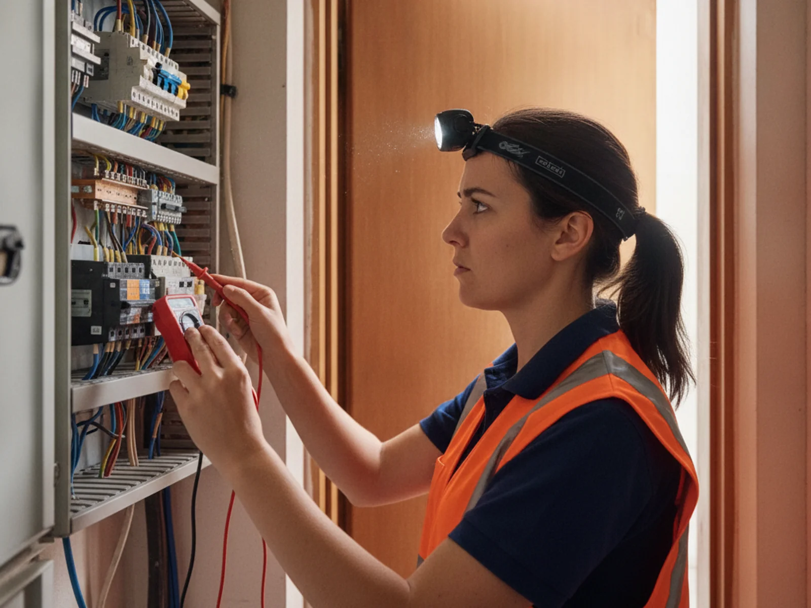 Électricien intervenant en urgence sur un tableau électrique à Lausanne